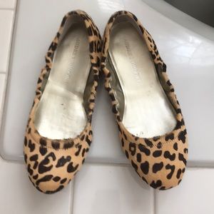 Animal print ballet flats
